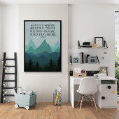 Ik tilde mijn ogen op naar de bergen, psalm 121:1- poster