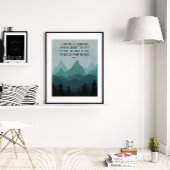 Ik tilde mijn ogen op naar de bergen, psalm 121:1- poster