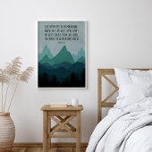 Ik tilde mijn ogen op naar de bergen, psalm 121:1- poster