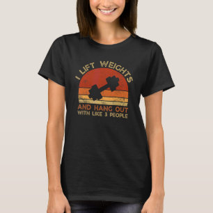 Ik tilt het gewicht op en hou het vol met 3 mensen t-shirt
