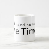 Ik Time Funny Quote White Black Typografie Koffiemok (Center)