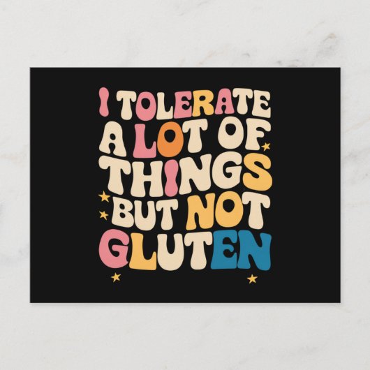 Ik Toleeer Veel Dingen Maar Niet Gluten Briefkaart (Voorkant)