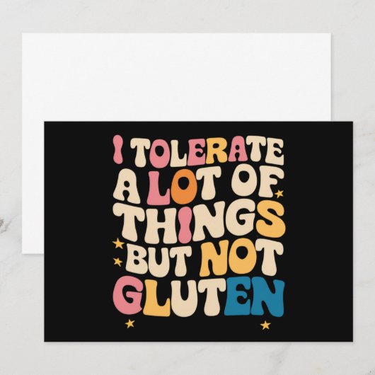 Ik Tolerantieer Veel Dingen Maar Niet Gluten Kaart (Voorkant / Achterkant)