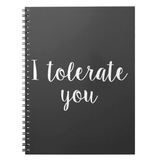 Ik tolereer je notitieboek (Voorkant)