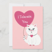 Ik tolereer je sarcastische Valentijnsdag Feestdagenkaart (Voorkant)