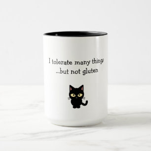 "Ik tolereer veel dingen...maar geen gluten" mok