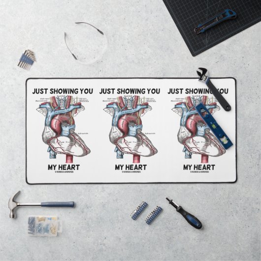 Ik toon je mijn hart anatomisch hart bureaumat (Werkstation)
