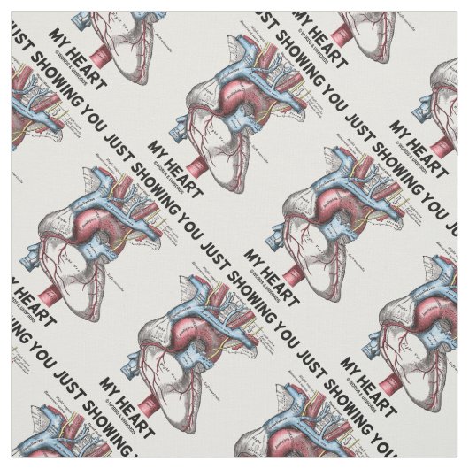 Ik toon je mijn hart anatomisch hart stof (Swatch)