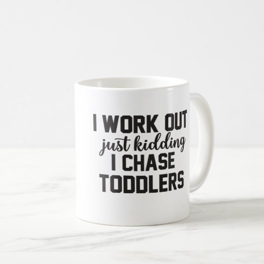 Ik train - Grapje! Ik achtervolg kleuters Koffiemok (Voorkant rechts)