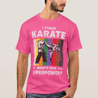 Ik train Karate Superpower Vintage Taekwondo Karat T-shirt