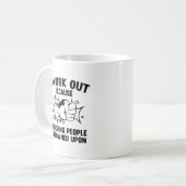 Ik train koffiemok (Voorkant links)
