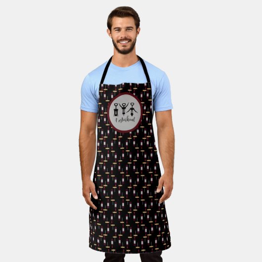 Ik train Kurketrekker Grappige wijnfles koks-  Schort (Gedragen)