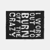 Ik train om de gekke grappige workout Moti af te b Fleece Deken (Voorkant (Horizontaal))