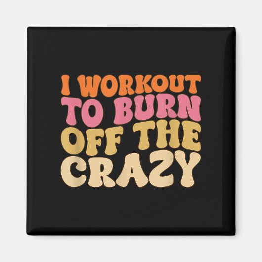 Ik train om de gekke grappige workout Moti af te b Magneet (Voorkant)