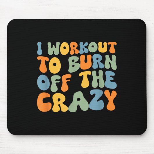 Ik train om de gekke grappige workout Moti af te b Muismat (Voorkant)
