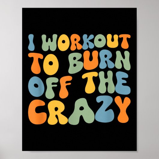 Ik train om de gekke grappige workout Moti af te b Poster (Voorkant)