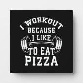 Ik train omdat ik graag pizza eet - Funny Gym Fotoplaat (Voorkant)