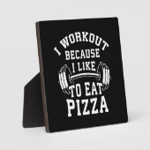 Ik train omdat ik graag pizza eet - Funny Gym Fotoplaat (Voorkant)