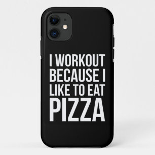 Ik train omdat ik van pizza hou - Funny Gym Novelt Case-Mate iPhone Case