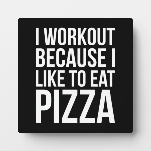Ik train omdat ik van pizza hou - Funny Gym Novelt Fotoplaat (Voorkant)