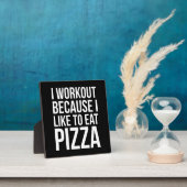 Ik train omdat ik van pizza hou - Funny Gym Novelt Fotoplaat (Insitu)