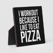 Ik train omdat ik van pizza hou - Funny Gym Novelt Fotoplaat (Voorkant)