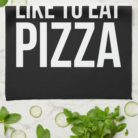 Ik train omdat ik van pizza hou - Funny Gym Novelt Theedoek (Gevouwen)