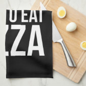 Ik train omdat ik van pizza hou - Funny Gym Novelt Theedoek (Quarter Fold)