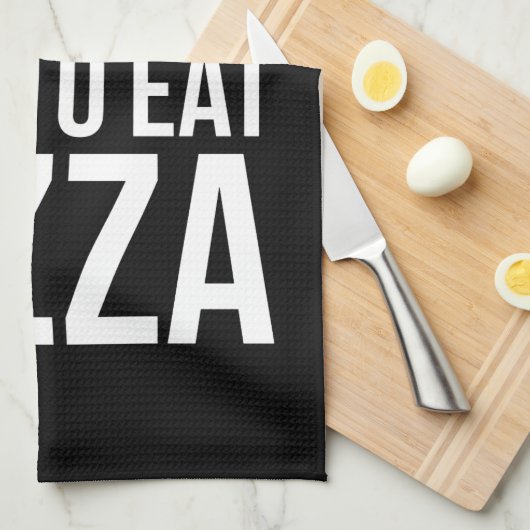 Ik train omdat ik van pizza hou - Funny Gym Novelt Theedoek (Quarter Fold)