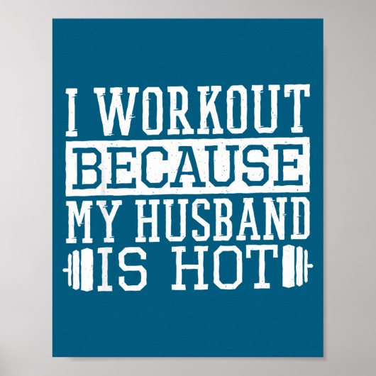 Ik train omdat man vrouwenfitness poster (Voorkant)