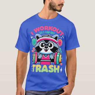Ik train zodat ik afval kan eten Funny wasbeer  T-shirt