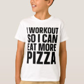 Ik train zodat ik meer Pizza Cheese Funny Gym kan  T-shirt (Voorkant)
