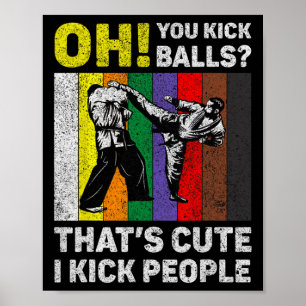Ik Trap Mensen Vintage Taekwondo Karate Poster