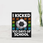 Ik trapte 100 dagen van school voetbal liefhebber  kaart (Voorkant)