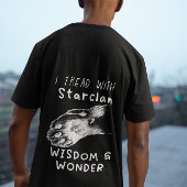 Ik TREAD met sterclan-droom-strijder katten T-shirt