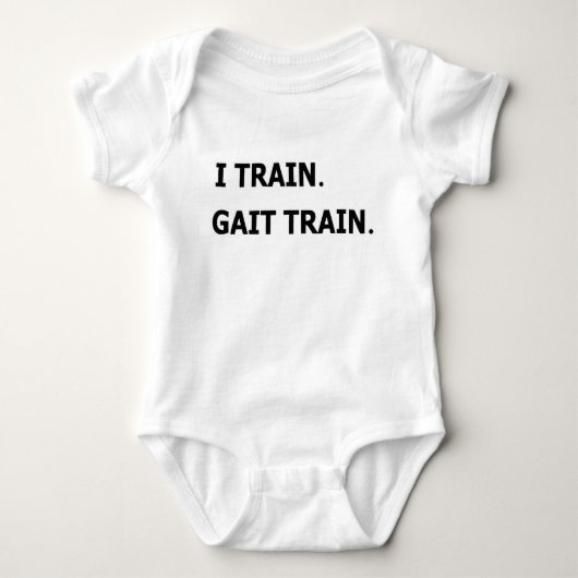 Ik treed.  Gait Train.  PT fysische therapie baby Romper (Voorkant)