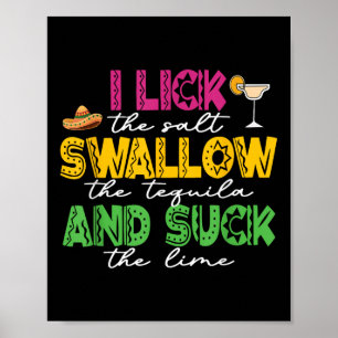 Ik trek de zoutslik in de Tequila Cinco de Mayo Poster