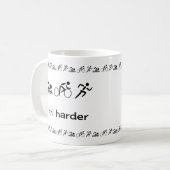 Ik trek harder plezier sporten mok (Voorkant links)