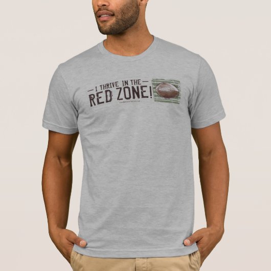 Ik trek in de Rode Zone. Football T-shirt (Voorkant)