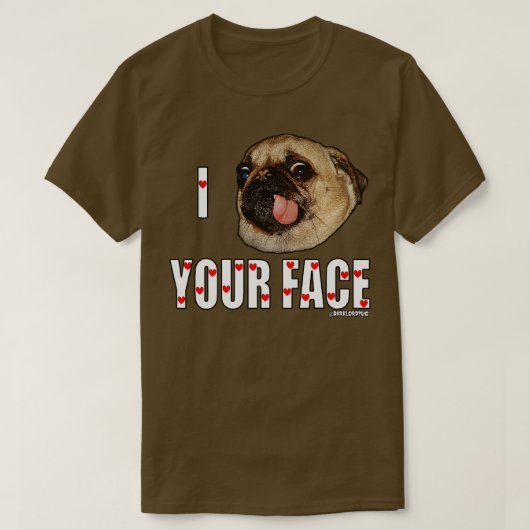 Ik trek je gezicht t-shirt (Design voorkant)