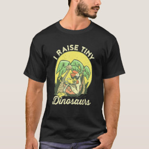 Ik trek kleine dinosauriërs op om de tropische kip t-shirt