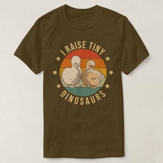 Ik trek kleine dinosauriërs uit Farmer Chicken Sil T-shirt (Design voorkant)