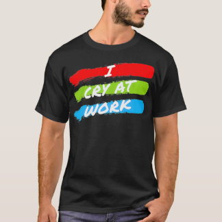Ik trek me op het werk op Funny Sad Worker Sarcasm T-shirt
