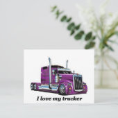 Ik trek mijn vrachtwagenchauffeur briefkaart (Staand voorkant)