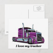 Ik trek mijn vrachtwagenchauffeur briefkaart (Voorkant / Achterkant)