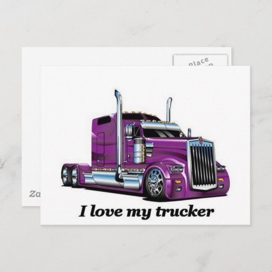 Ik trek mijn vrachtwagenchauffeur briefkaart (Voorkant / Achterkant)