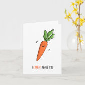 Ik trek over je Valentijnsdag Funny Pun Kaart (Gele Bloem)