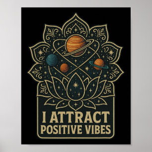 Ik Trek Positieve Vibes Manifestatie Hemels E Poster