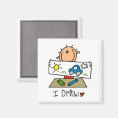 Ik trek T-shirts en cadeautjes Magneet (Voorkant / Achterkant)