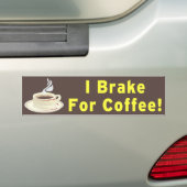 Ik trek voor koffie! bumpersticker (Op auto)